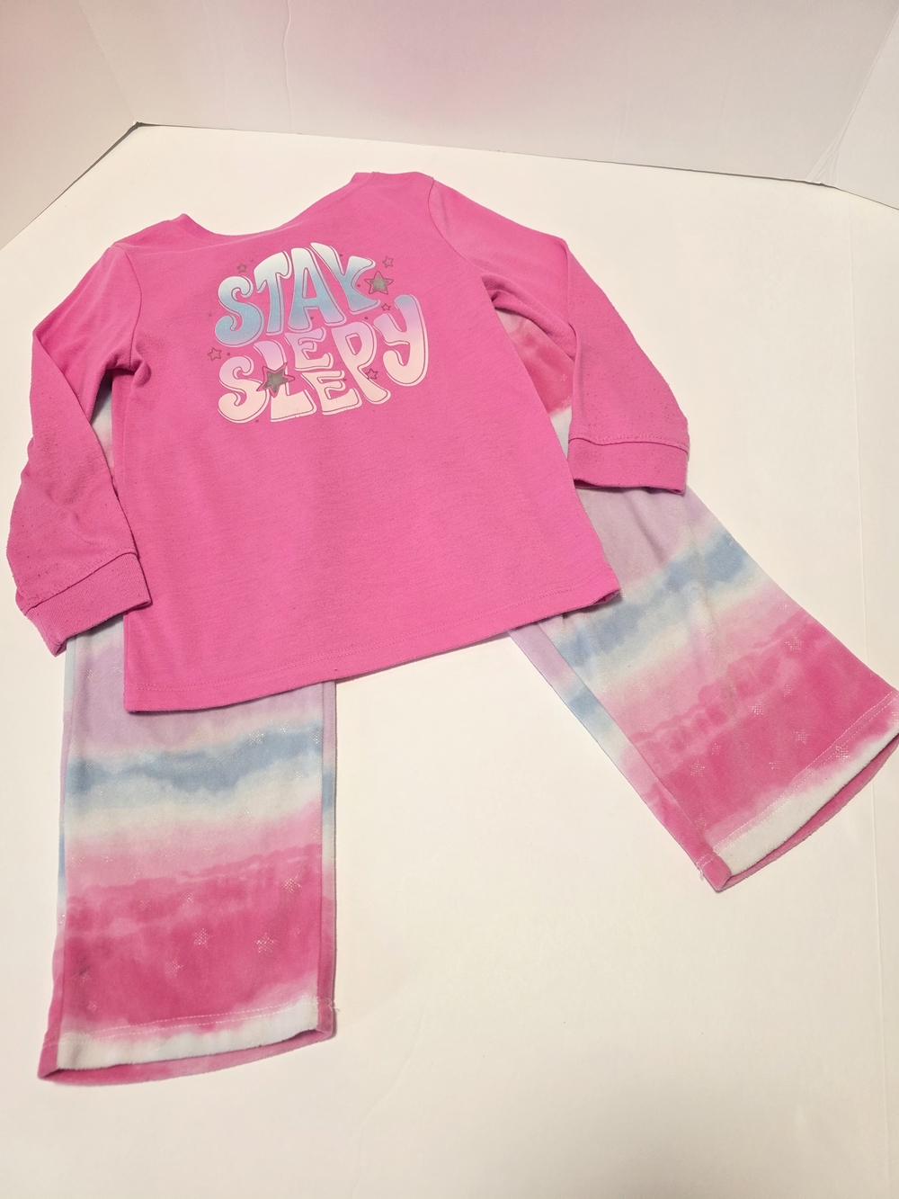 wonder nation Pink & Multicolor Girls Pajama Set - Rainbow Star Graphics - Picture 2 of 13
